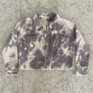 Anthropologie T.La Nika Cropped Shirt Jacket